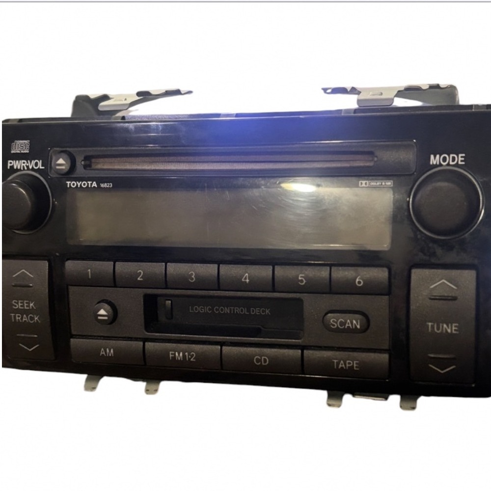 2002-2004 Toyota 16823 OEM AM FM CD Cassette Radio Head Unit Player Black